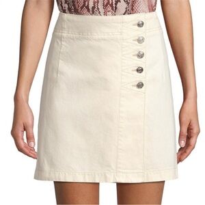 Current/Elliott denim cream wrap skirt 28